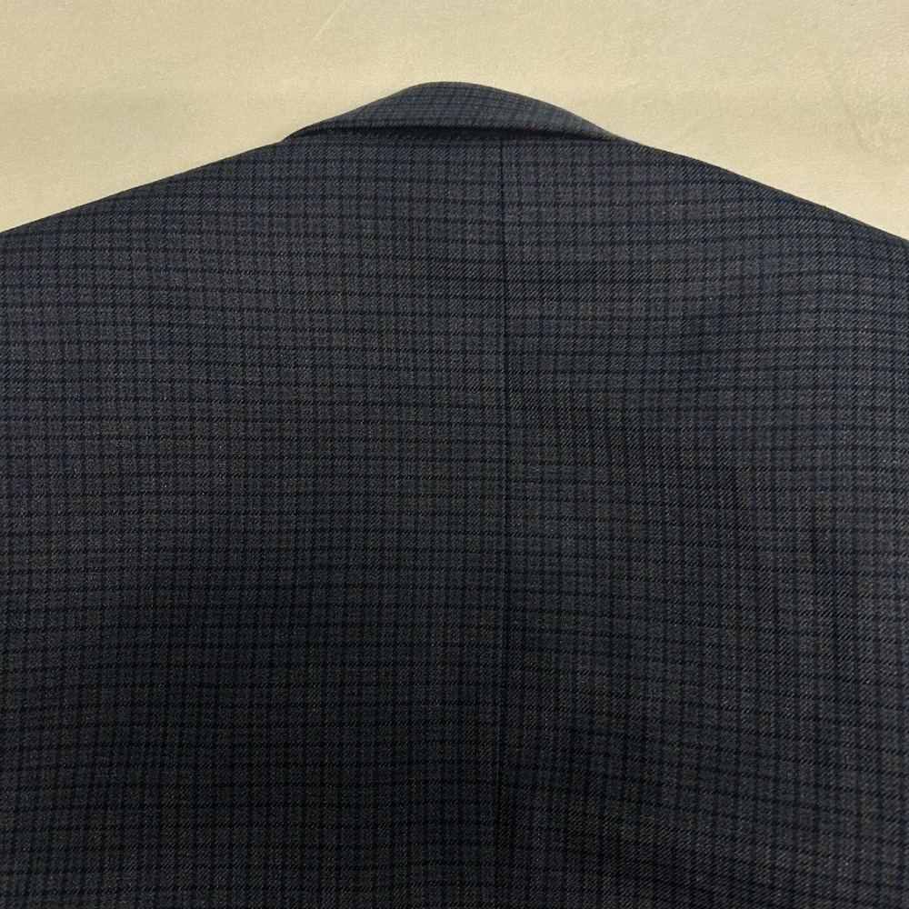 Chaps Mens Navy Blue Micro Check Blazer Sport Coat Jacket 42R Two Button - Picture 12 of 12